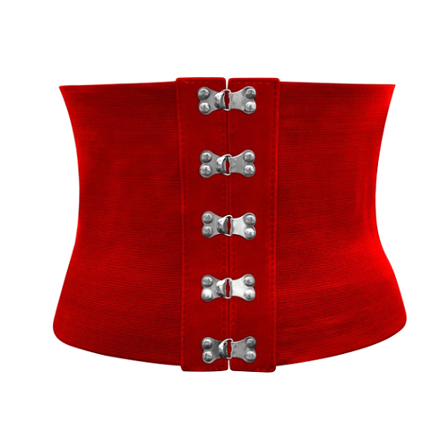 inch wide  Red and White Elastic Corset